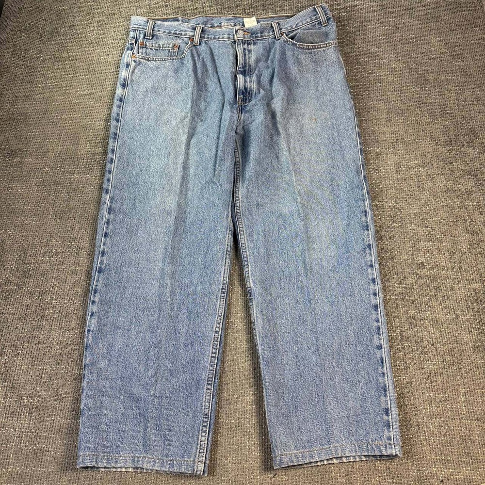 Levis 550 Relaxed Fit Jeans Mens 40x28 Light Wash Blue Vintage 90s Baggy